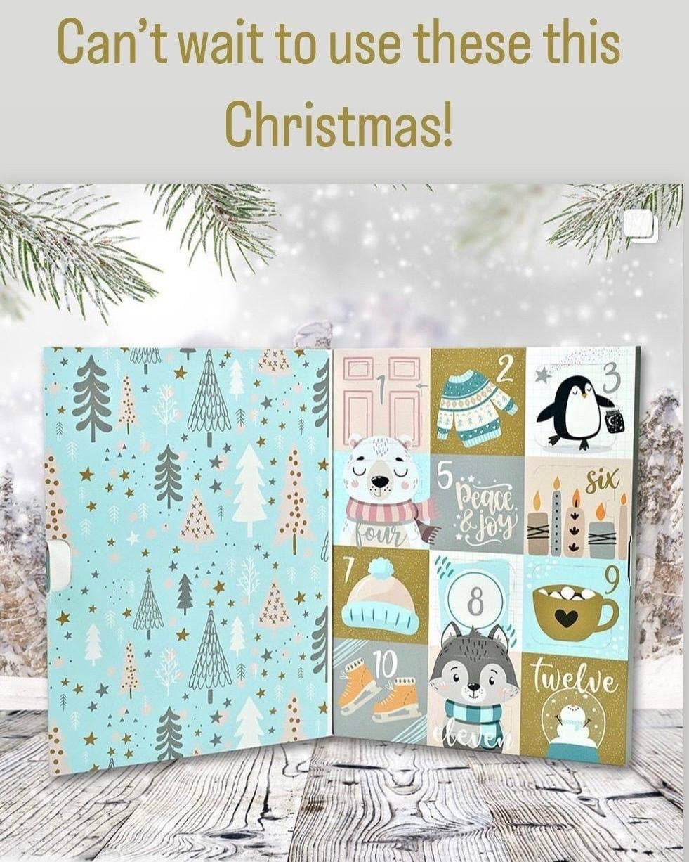 Winter-themed cookie advent calendar